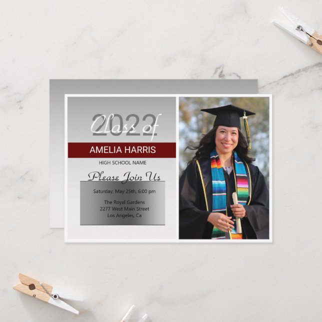 Benutzerdefiniertes Foto - Hintergrund Einladung (Vorderseite/Rückseite Beispiel)