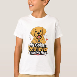 Benutzerdefiniertes Foto Hund Golden Retriever Hat T-Shirt