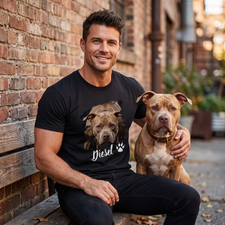 Benutzerdefiniertes Foto-Hundename-Geschenk T-Shirt