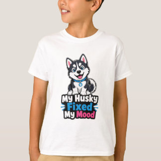 Benutzerdefiniertes Foto Husky Hund Husky Hat Mein T-Shirt