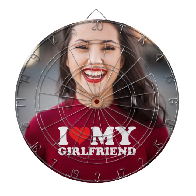 Benutzerdefiniertes Foto I Liebe Meine Freundin Dartscheibe (vorne)