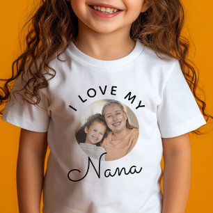 Benutzerdefiniertes Foto I Liebe My Nana Mother Da T-Shirt