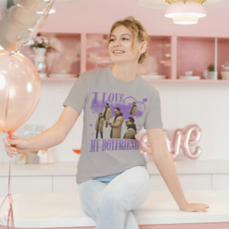 Benutzerdefiniertes Foto Ich Liebe Meinen Freund V T-Shirt