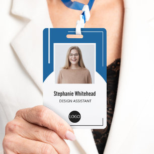 Benutzerdefiniertes Foto-ID-Logo Royal Blue Ausweis