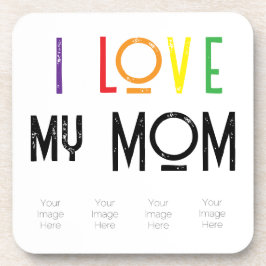 benutzerdefiniertes Foto in Liebe Mama Harter Kuns Getränkeuntersetzer