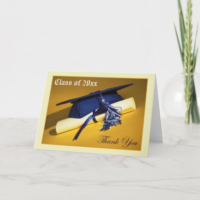 Benutzerdefiniertes Foto (innen) Abschluss Dankesc Dankeskarte (Vorderseite)