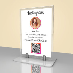 Benutzerdefiniertes Foto   Instagramm QR Code Tabe Tischnummer