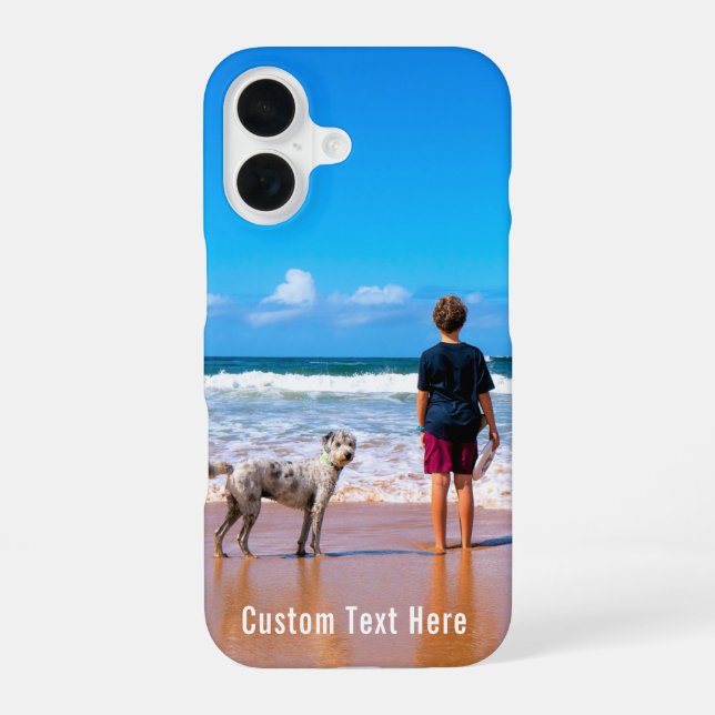Benutzerdefiniertes Foto iPhone Case mit Ihren Fot 16 Hülle (Rückseite)