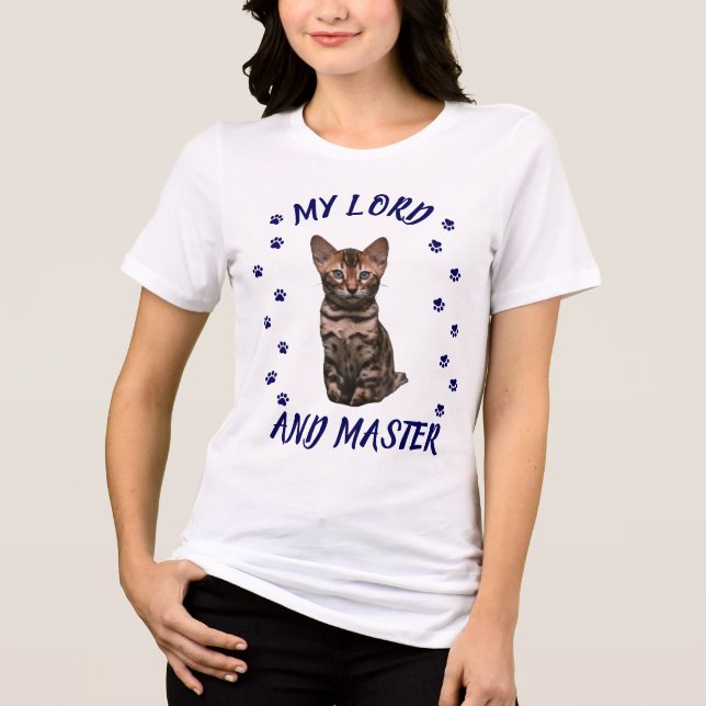Benutzerdefiniertes Foto Katzenliebhaber  Tri-Blend Shirt (Vorderseite)