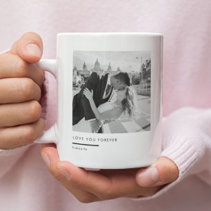 Benutzerdefiniertes Foto – Liebe dich für immer Kaffeetasse
