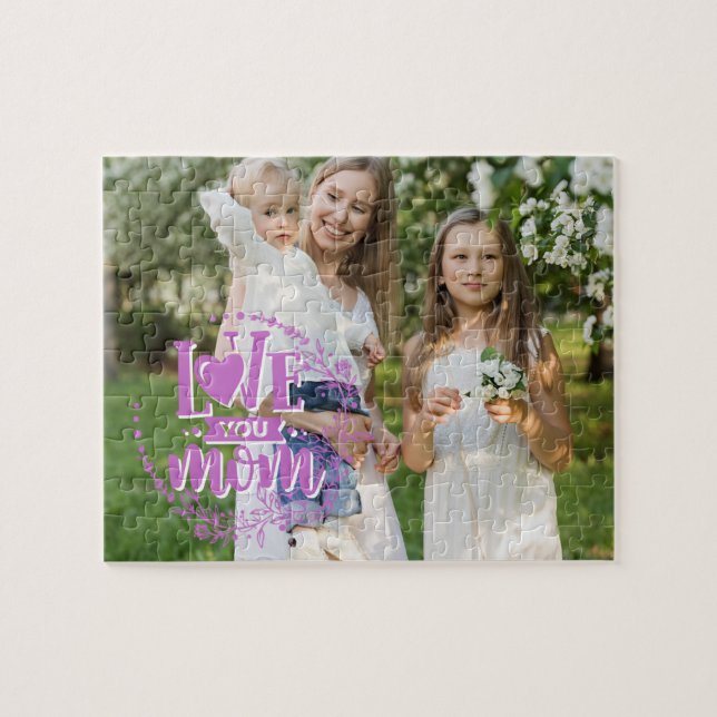 Benutzerdefiniertes Foto | Liebe Sie Mama Jigsaw P Puzzle (Horizontal)