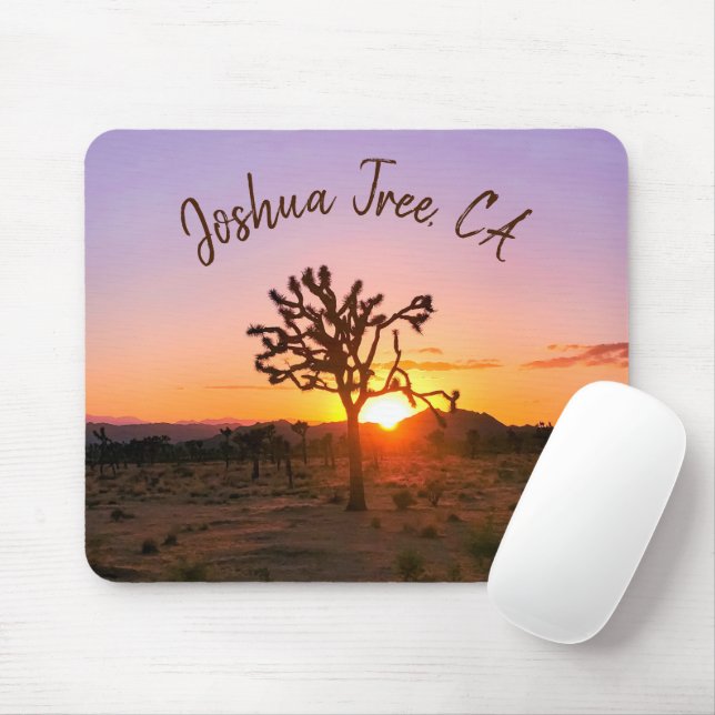 Benutzerdefiniertes Foto Lila Orange Sunset Joshua Mousepad (Mit Mouse)