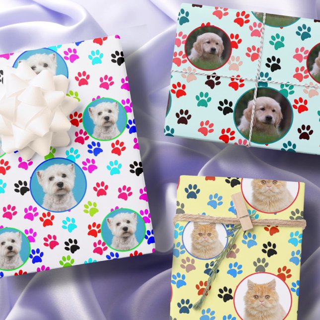 Benutzerdefiniertes Foto Logo Hund Lover Katze Lov Geschenkpapier Set (Von Creator hochgeladen)