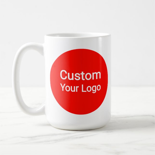 Benutzerdefiniertes Foto & Logo  | Personalisiert Kaffeetasse (Links)