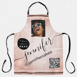 Benutzerdefiniertes Foto-Logo QR Menü CODE Restaur Schürze