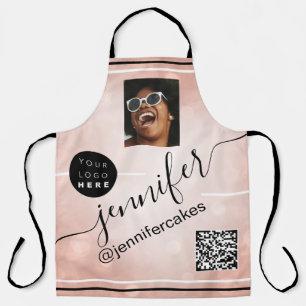 Benutzerdefiniertes Foto-Logo QR Menü CODE Restaur Schürze