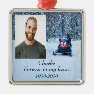 Benutzerdefiniertes Foto Memorial Keepake für imme Ornament Aus Metall