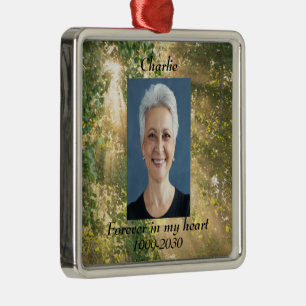 Benutzerdefiniertes Foto Memorial Keepake für imme Ornament Aus Metall