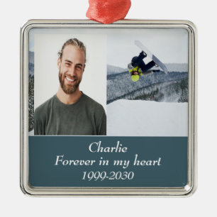 Benutzerdefiniertes Foto Memorial Keepake für imme Ornament Aus Metall