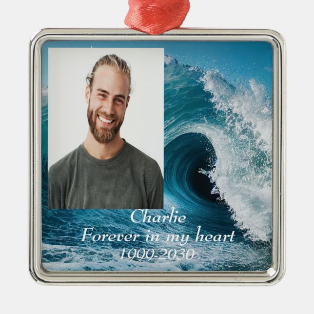 Benutzerdefiniertes Foto Memorial Keepake für imme Ornament Aus Metall (Vorne)