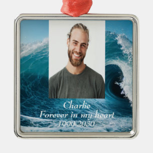 Benutzerdefiniertes Foto Memorial Keepake für imme Ornament Aus Metall