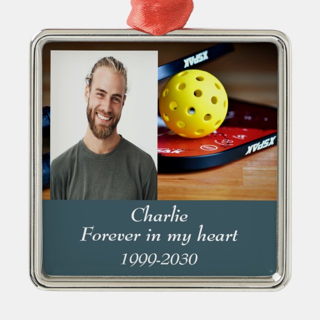 Benutzerdefiniertes Foto Memorial Keepake für imme Ornament Aus Metall (Vorne)