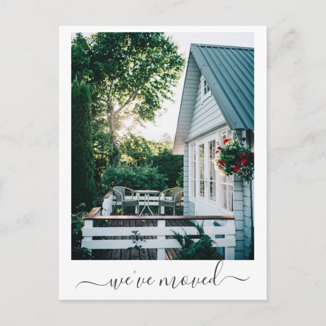 Benutzerdefiniertes Foto Minimalistisch Neue Zuhau Postkarte (Vorderseite)