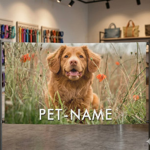 Benutzerdefiniertes Foto mit dem Namen Ihres Hunde Banner
