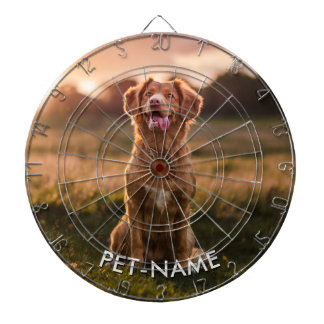 Benutzerdefiniertes Foto mit dem Namen Ihres Hunde Dartscheibe