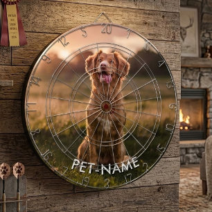 Benutzerdefiniertes Foto mit dem Namen Ihres Hunde Dartscheibe