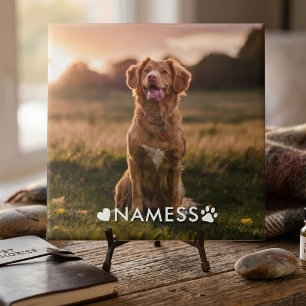 Benutzerdefiniertes Foto mit dem Namen Ihres Hunde Fliese