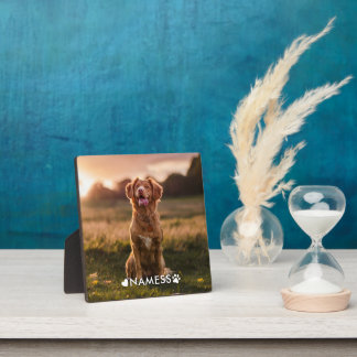 Benutzerdefiniertes Foto mit dem Namen Ihres Hunde Fotoplatte