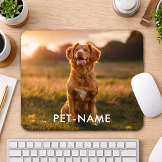 Benutzerdefiniertes Foto mit dem Namen Ihres Hunde Mousepad