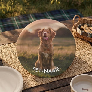 Benutzerdefiniertes Foto mit dem Namen Ihres Hunde Pappteller
