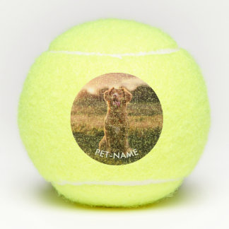 Benutzerdefiniertes Foto mit dem Namen Ihres Hunde Tennisbälle