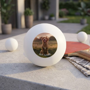 Benutzerdefiniertes Foto mit dem Namen Ihres Hunde Tischtennisball