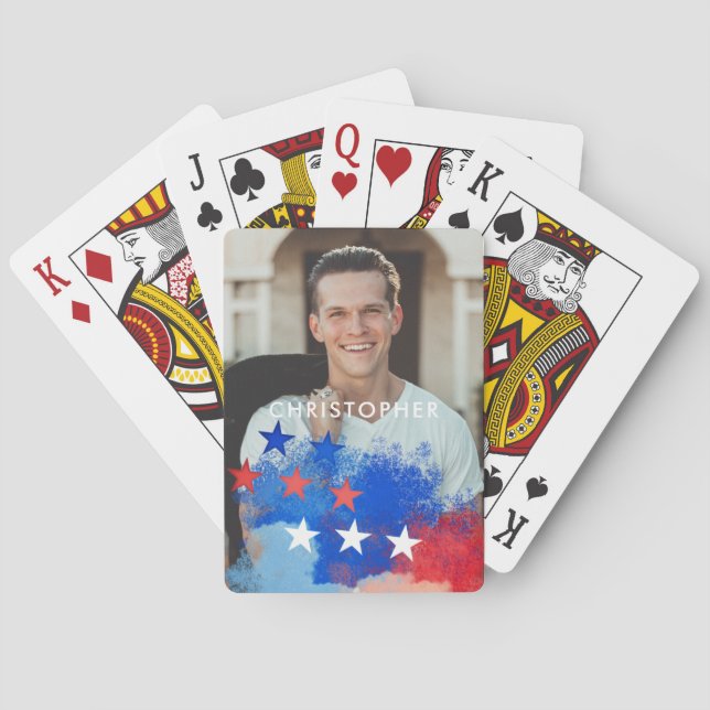 Benutzerdefiniertes Foto mit der amerikanischen Fl Spielkarten (Rückseite)