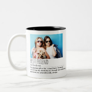 Benutzerdefiniertes Foto mit der Best Friend Defin Zweifarbige Tasse