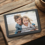 Benutzerdefiniertes Foto mit der eigenen Snap-Chat Tri-fold Geldbeutel<br><div class="desc">Eine lustige Möglichkeit,  Erinnerungen zu erfassen und sie mit Freunden zu teilen. Fügen Sie ein quadratisches Foto und Ihre Lieblings-Beschriftung,  um ein cooles Geschenk für Freunde zu machen.</div>