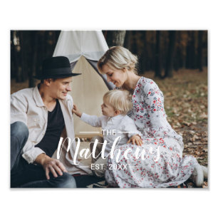 Benutzerdefiniertes Foto mit Familienname und Grün