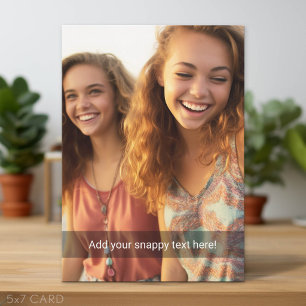 Benutzerdefiniertes Foto mit Ihrem eigenen Snapcha Feiertagskarte