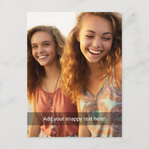 Benutzerdefiniertes Foto mit Ihrem eigenen Snapcha Postkarte