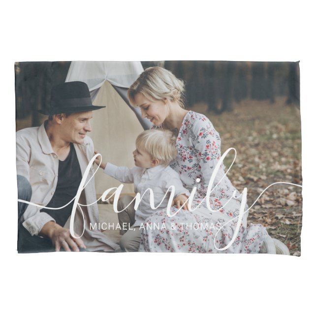 Benutzerdefiniertes Foto mit individuelle Name Kissenbezug (Vorderseite)