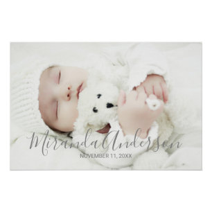 Benutzerdefiniertes Foto mit individuellem Namen u Poster