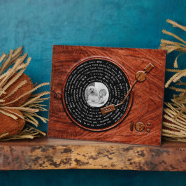 Benutzerdefiniertes Foto mit Liebe-Meldung Rustika Fotoplatte