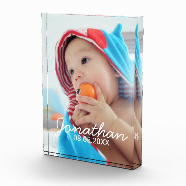 Benutzerdefiniertes Foto mit Name und Datum (Rechts)