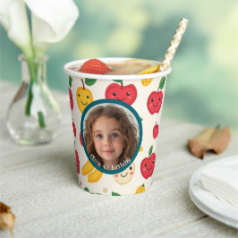 Benutzerdefiniertes Foto mit niedlichem Rot und Ge Pappbecher