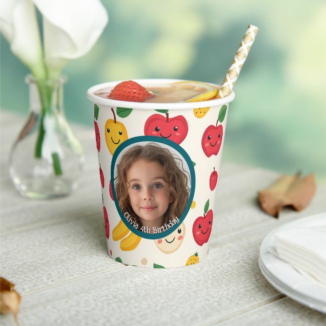 Benutzerdefiniertes Foto mit niedlichem Rot und Ge Pappbecher (In Situ)