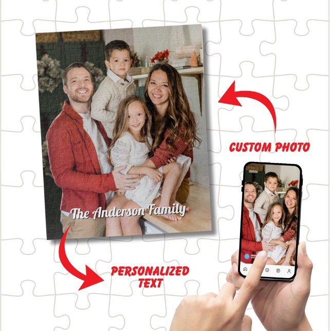 Benutzerdefiniertes Foto mit Personalisiertem Text Puzzle (Unique Gift Idea Custom Photo Personalized Text Photo Jigsaw Puzzle Gift Big Size Many Pieces)
