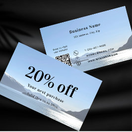 Benutzerdefiniertes Foto mit weißem QL-Code Rabattkarte